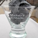 Makers Mark Bourbon Whisky etched glass tapered 6 oz