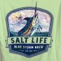Salt Life Blue Storm Brew Pocket T Shirt Mens Medium Green Swordfish Logo