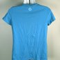 Life is Good Mobile Device Bike Logo Crusher V Neck T Shirt Womens Medium Blue