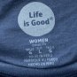 Life is Good Myrtle Beach Flip Flops T Shirt Womens Large Blue Classic Fit