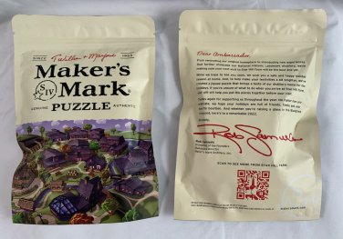 2 New Maker's Mark Bourbon Jigsaw Puzzles