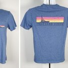 Vineyard Vines Colorful Sunset Boat Logo T Shirt Men XS Blue Cotton Pocket