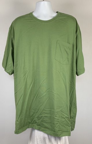 Duluth Trading Co Longtail Pocket T Shirt Mens 4XL Green 100% Cotton