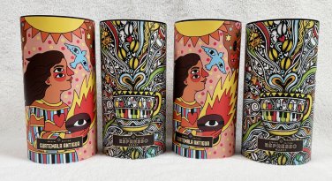 4 Empty Starbucks Coffee Canisters Guatemala Antigua & Espresso Roast