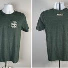 Russell's Reserve Whiskey T Shirt Womens Juniors Large 50/50 Green