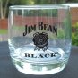 4 New Etched Jim Beam Black Bourbon Whiskey glasses black logo 8 oz