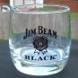 4 New Etched Jim Beam Black Bourbon Whiskey glasses black logo 8 oz