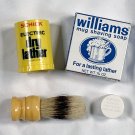 Made Rite Badger Shaving Brush, Williams Mug Soap, Schick Dry Lather Bloc-Men