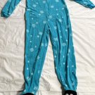 Nick & Nora Snowflake Penguin One Piece Fleece Footed Pajamas Womens Small
