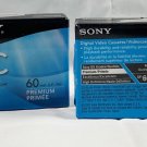 2 New Sealed SONY Mini DV Digital Video Cassette DVC Tapes 60 min Premium 2 New Sealed SONY Mini DV Digital Video Cassette DVC Tapes 60 min Premium