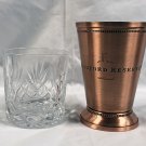 New Woodford Reserve Kentucky Bourbon Whiskey Glass + Copper Mint Julep Cup
