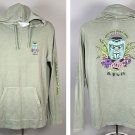 Ron Jon Surf Hoodie Men's Slim Fit XL Green Pullover Tiki Logo Cotton RVCA