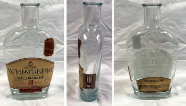 Empty Whistle Pig Single Barrel Rye Whiskey Bottle 3 Liter No Lid Aged 10 Years