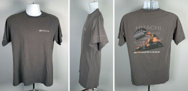 Hitachi Excavator The Orange Doesn't Fall Far From the Tree T Shirt Mens Medium