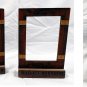 2 Bulleit Bourbon Frontier Whiskey Frames Rustic Wooden 10.5" Tall by 7" Wide