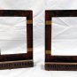 2 Bulleit Bourbon Frontier Whiskey Frames Rustic Wooden 10.5" Tall by 7" Wide