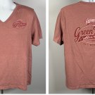 Green Parrot bar Key West Florida V Neck T Shirt Womens 2XL Cotton Poly Blend