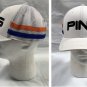 Ping golf Trucker Snapback Baseball Hat Mens Flexfit White Orange Blue Stripes