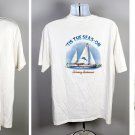 Tommy Bahama 'Tis the Seas-On Sailboat T Shirt Mens XL Cotton Tropical Beachy