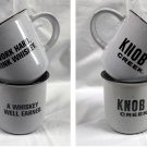 2 New Knob Creek Bourbon Whiskey Ceramic Coffee Mugs White Work Hard Well Earned
