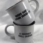 2 New Knob Creek Bourbon Whiskey Ceramic Coffee Mugs White Work Hard Well Earned