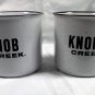 2 New Knob Creek Bourbon Whiskey Ceramic Coffee Mugs White Work Hard Well Earned