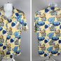 Miller Lite Beer KC Royals MLB Baseball Button Front Hawaiian Shirt Mens Medium