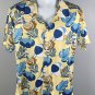 Miller Lite Beer KC Royals MLB Baseball Button Front Hawaiian Shirt Mens Medium