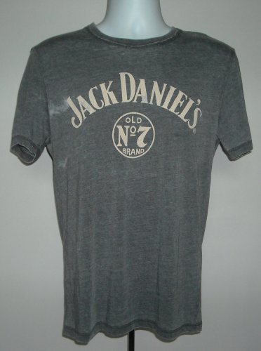 Lucky Brand Jack Daniels Old No 7 Whiskey Weathered t shirt Mens Small