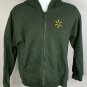 Walmart Store Full Zip Hoodie Mens Medium Pocket 50/50 Green