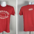 Football & Runza Restaurant It's a Nebraska Thing T Shirt Mens Small Red Cotton