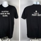 Tequila Partida A Little Kick in the Glass T Shirt Mens Large Black Cotton