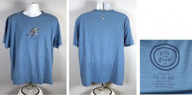 Life is Good Adirondack Relaxing Logo Classic Fit T shirt Mens XXL