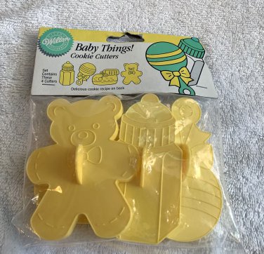 New Wilton Baby Things Plastic Cookie Cutters Bottle Rattle Bootie Bear
