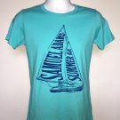 Samuel Adams Summer Ale t shirt Womens Juniors large Sailing Boat Ship Sam beer