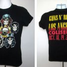 Guns n Roses Los Angeles Coliseum T Shirt Womens Small skull logo