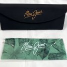 New Maui Jim Tri fold Black Sunglass Eyeglass Case & Cleaning Cloth