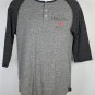 Pendleton Whisky Let'er Buck Henley Shirt Womens Large Gray Poly Cotton Blend