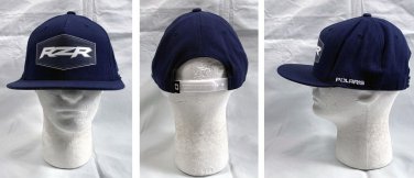 Polaris RZR Snapback Baseball Hat Mens Blue Flexfit Acrylic Wool Spandex
