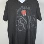 Jim Beam Devils Cut Whiskey V Neck T Shirt Mens XL Black USA Made