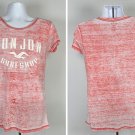 Ron Jon Surf Shop Grand Turk T Shirt Womens XL Red Polyester Blend Sheer
