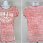 Ron Jon Surf Shop Grand Turk T Shirt Womens XL Red Polyester Blend Sheer