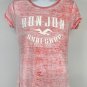 Ron Jon Surf Shop Grand Turk T Shirt Womens XL Red Polyester Blend Sheer