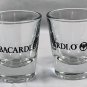 2 New Bacardi O Rum Bat Logo Shot glasses 1 oz Orange