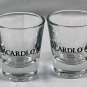 2 New Bacardi O Rum Bat Logo Shot glasses 1 oz Orange
