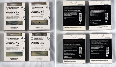4 New Whiskey Soap bars 4 oz Distillery Smells Like Woods Ginger Clove