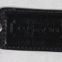 COACH Black Leather Hang Tag Key Fob Silver Grommet