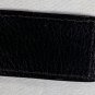 COACH Black Leather Hang Tag Key Fob Silver Grommet