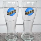 2 New Blue Moon Brewing Co Logo Beer Pilsner Pint Glasses 14 OZ