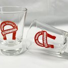 2 New Herradura Natural Tequila Shot Glasses 1 oz Horseshoe logo